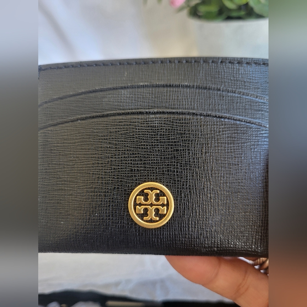 Tory Burch Black and Gold Card Holder. # 54 - Picture 2 of 7